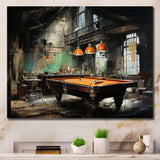 Billard Industrial Game III - Sports Canvas Wall Art