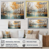 Birch Woods Golden Reflections I - Floral Canvas Wall Art