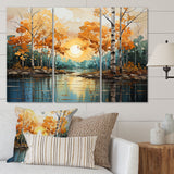 Birch Woods Golden Reflections II - Multi-Panels