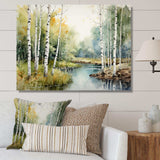 Birch Woods Silent Woods II - Floral Canvas Wall Art