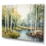 Birch Woods Silent Woods II - Floral Canvas Wall Art