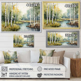 Birch Woods Silent Woods II - Floral Canvas Wall Art