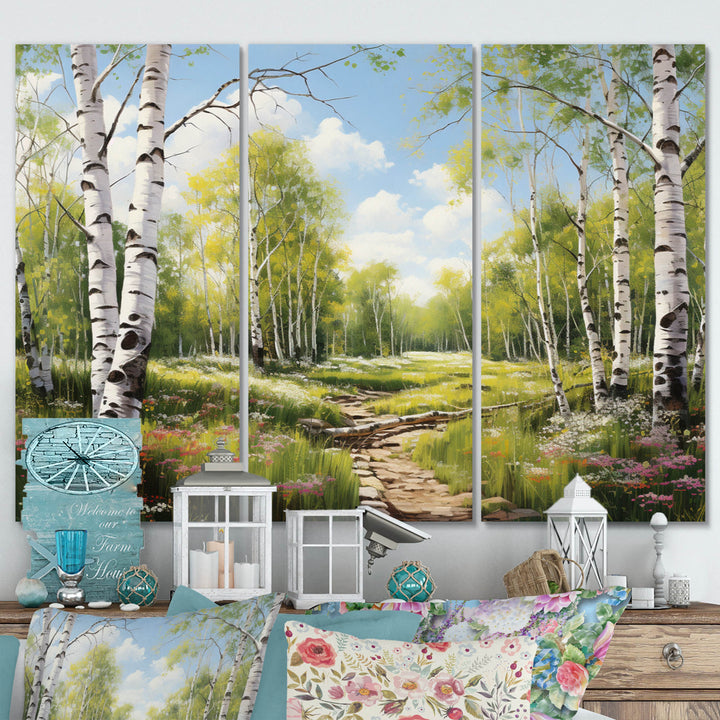 Birch Woods Spring Awakening III - Multi-Panels
