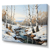 Birch Woods Winter Whispers I - Floral Canvas Wall Art