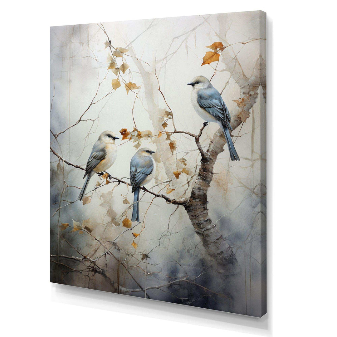 Bird Silent Watcher II - Animals Canvas Wall Art