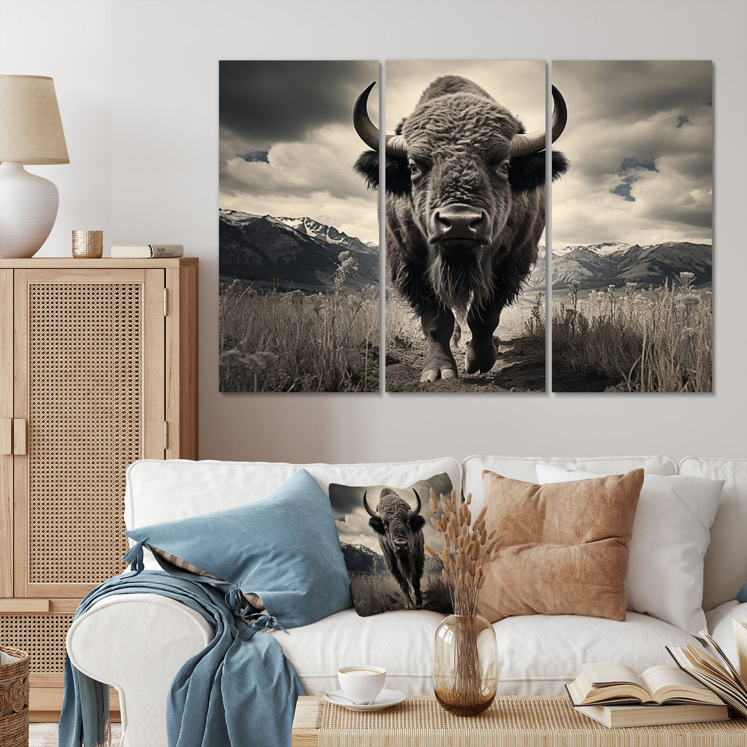 Bison Majestic Bison - Multi-Panel Canvas Prints