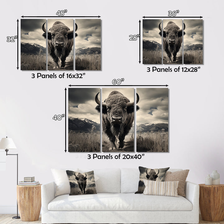 Bison Majestic Bison - Multi-Panel Canvas Prints