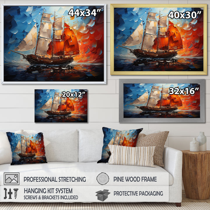 Boat Abstract Maritime Symphony I - Boat Canvas Wall Art