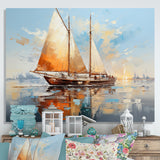 Boat Minimalism Regatta I - Boat Canvas Wall Art