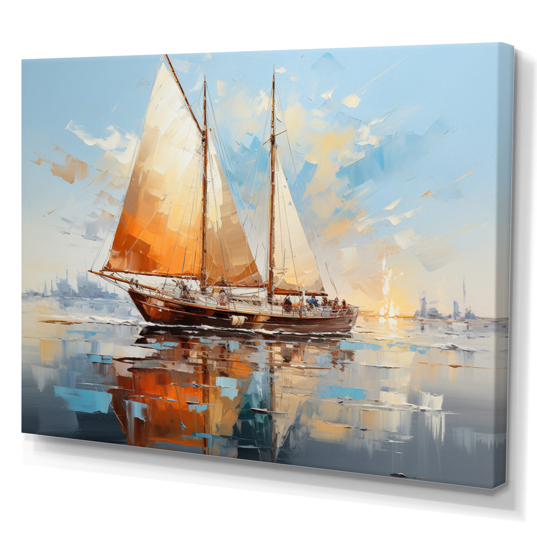 Boat Minimalism Regatta I - Boat Canvas Wall Art