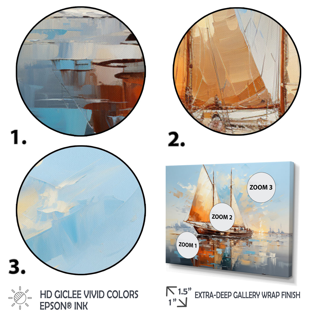 Boat Minimalism Regatta I - Boat Canvas Wall Art