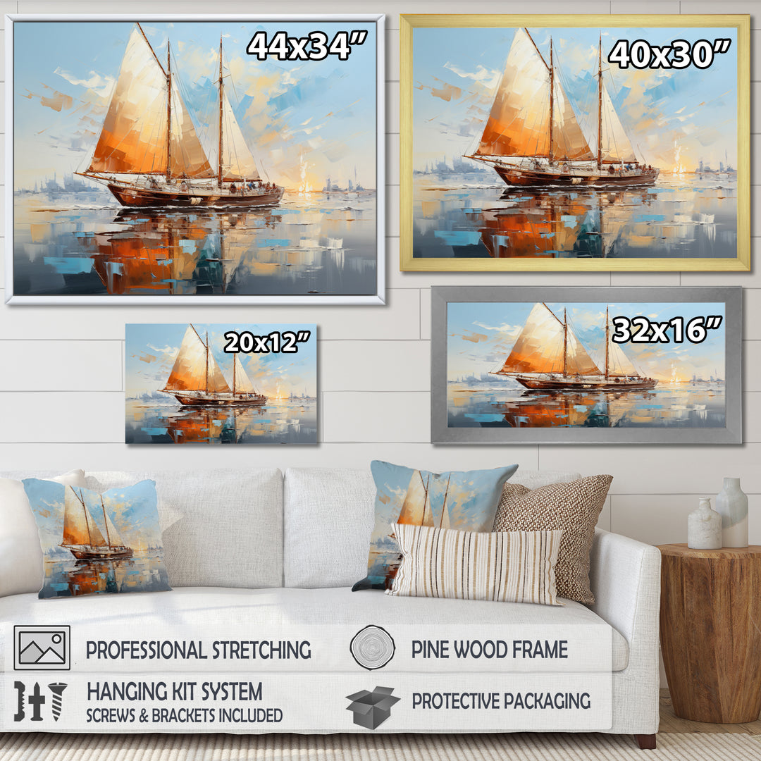 Boat Minimalism Regatta I - Boat Canvas Wall Art