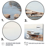 Boat Contemplative Shoreline - Boat Canvas Wall Art
