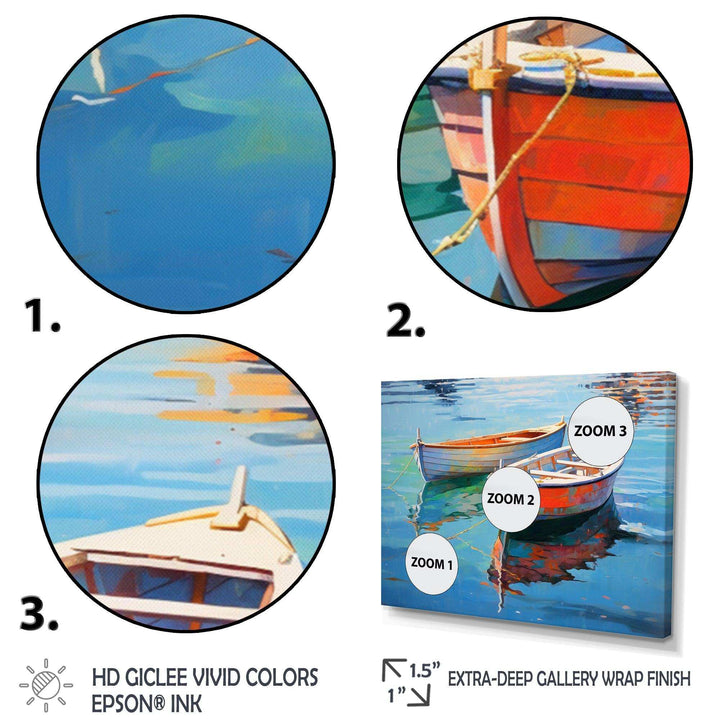 Boat Harmonic Waters - Transportation Canvas Wall Art