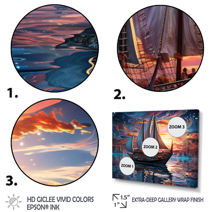 Boat Magical Waters I - Boat Canvas Wall Art