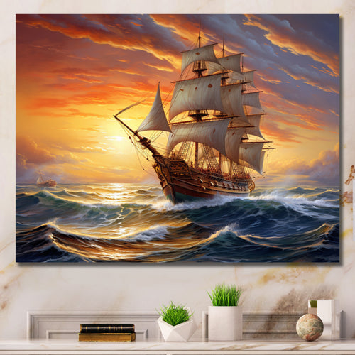 Boat Majestic Mariners I - Boat Canvas Wall Art