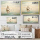 Beige Boat Minimalism I - Boat Canvas Wall Art