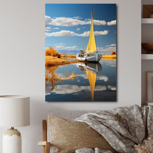 Boat Sailing On The I - Boat Canvas Wall Art