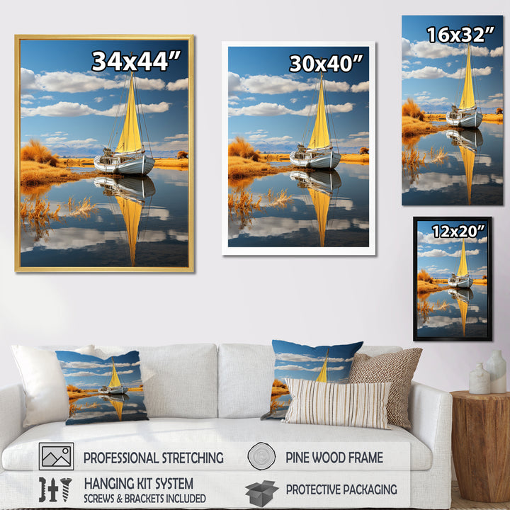 Boat Sailing On The I - Boat Canvas Wall Art