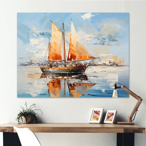 Boat Vibrant Voyages I - Boat Canvas Wall Art