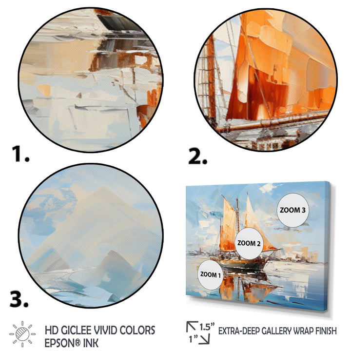 Boat Vibrant Voyages I - Boat Canvas Wall Art