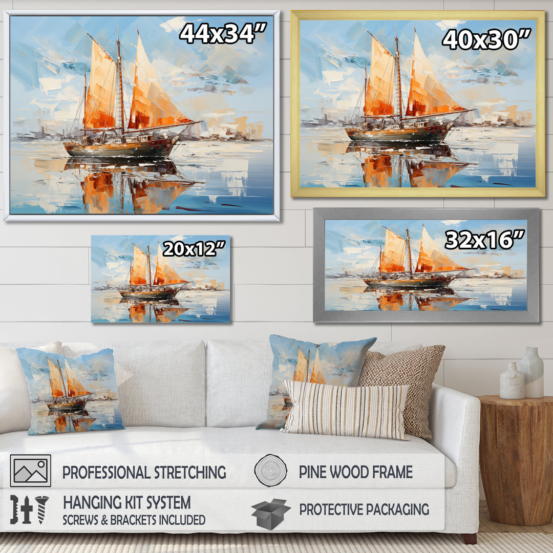 Boat Vibrant Voyages I - Boat Canvas Wall Art