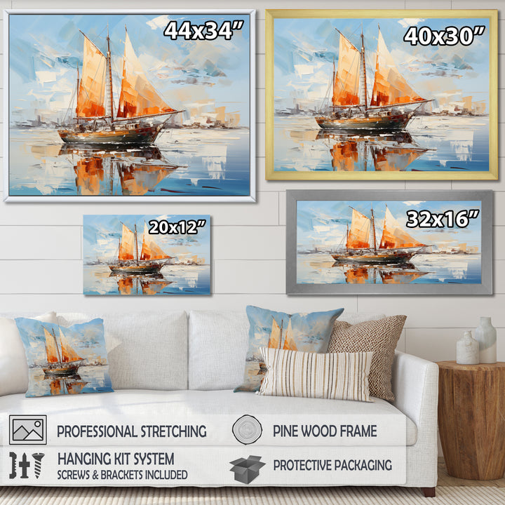 Boat Vibrant Voyages I - Boat Canvas Wall Art