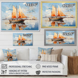 Boat Vibrant Voyages I - Boat Canvas Wall Art