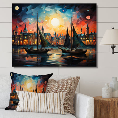 Boat Whimsical Sailings I - Boat Canvas Wall Art