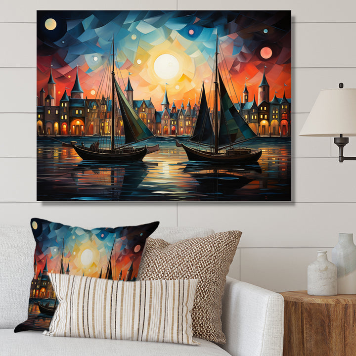 Boat Whimsical Sailings I - Boat Canvas Wall Art