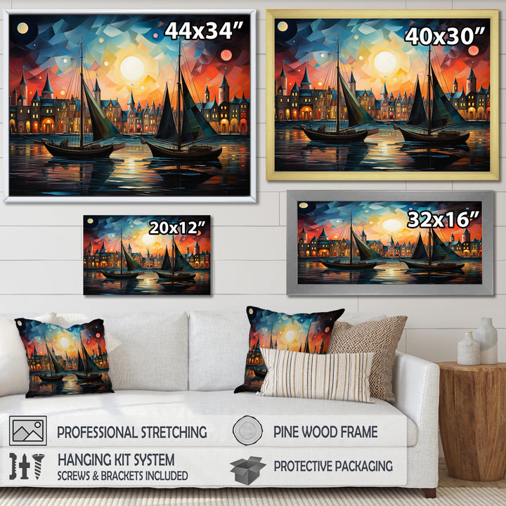 Boat Whimsical Sailings I - Boat Canvas Wall Art