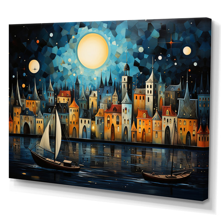 Boat Whimsical Waterways I - Boat Canvas Wall Art