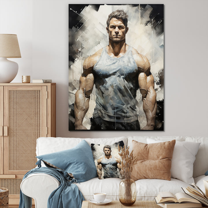 Bodybuilding The Chiseled Physique - Aerobic &amp; Bodybuilding Canvas Wall Art