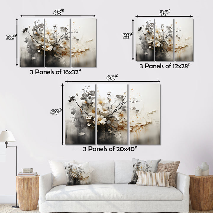 Bohemian Earthly Floral Collage I - Multi-Panels