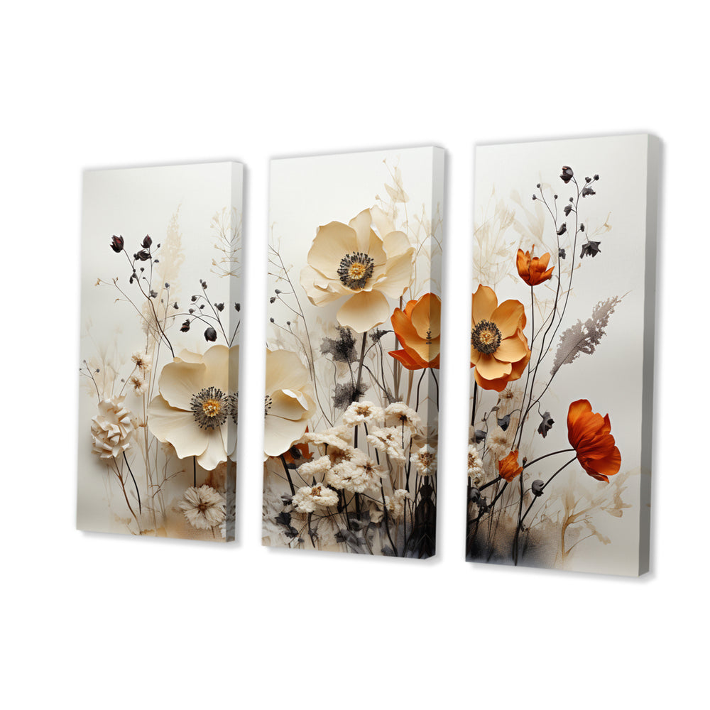 Bohemian Earthly Floral Collage II - Multi-Panels