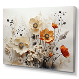 Bohemian Earthly Floral Collage II - Abstract Canvas Wall Art