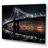 Black Bridge Of Light - Architecture Canvas Wall Art