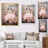 Pink Buddhism Lotus Of Wisdom - Spiritual Canvas Wall Art