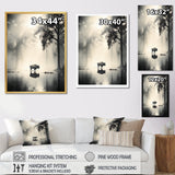 Grey Buffalo Ethereal Grazing - Buffalo Canvas Wall Art