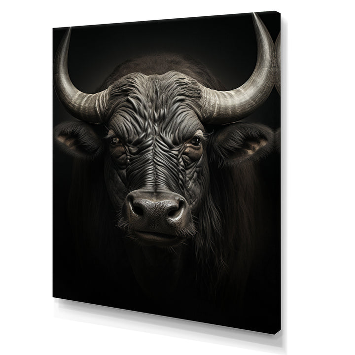 Grey Buffalo Majestic Horns - Buffalo Wall Art Prints