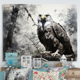 Grey Eagle Shadows Of Serenity - Eagle Framed Canvas Art