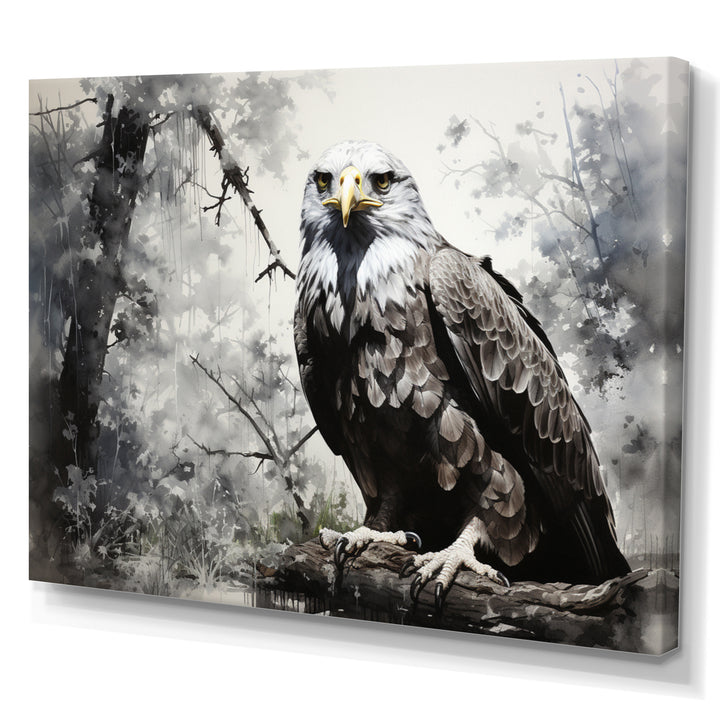 Grey Eagle Shadows Of Serenity - Eagle Framed Canvas Art