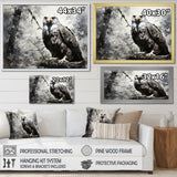 Grey Eagle Shadows Of Serenity - Eagle Framed Canvas Art