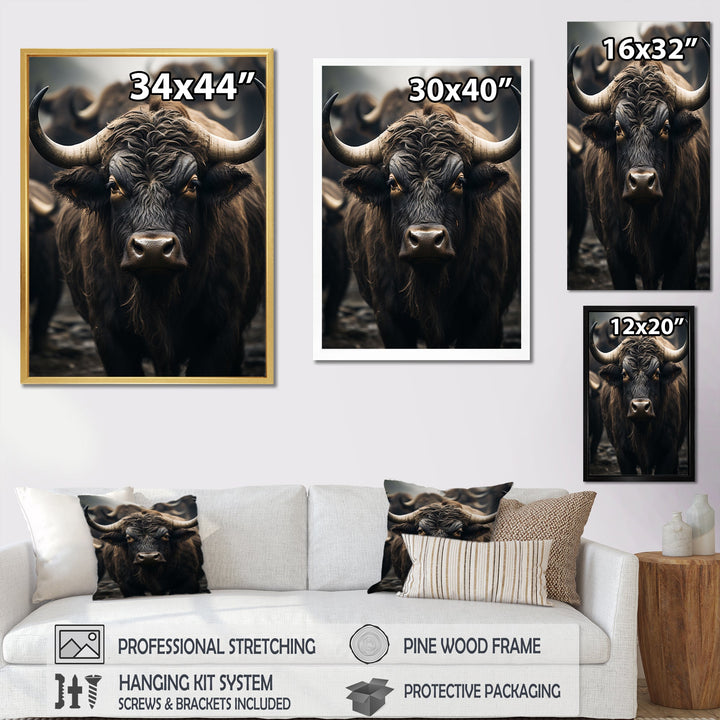 Brown Buffalo Whispers Of The - Buffalo Canvas Wall Art