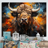 Buffalo Majestic Bison Collage - Brown Bison Wall Art