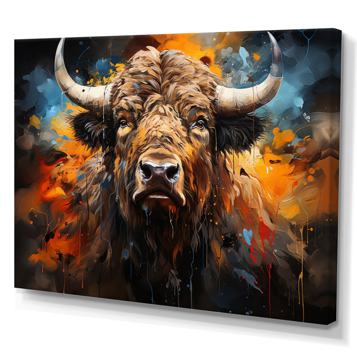 Buffalo Majestic Bison Collage - Brown Bison Wall Art