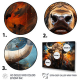 Buffalo Majestic Bison Collage - Brown Bison Wall Art