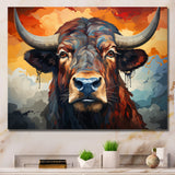 Buffalo Majestic Bison Geometric - Brown Bison Wall Art