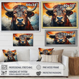 Buffalo Majestic Bison Geometric - Brown Bison Wall Art