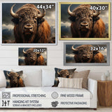 Buffalo Portrait - Animals Canvas Wall Art